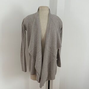 Barefoot Dreams Taupe Open-Front Cardigan